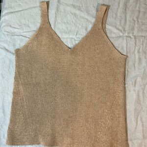 Old Navy Camel Ribbed Knit Sweater